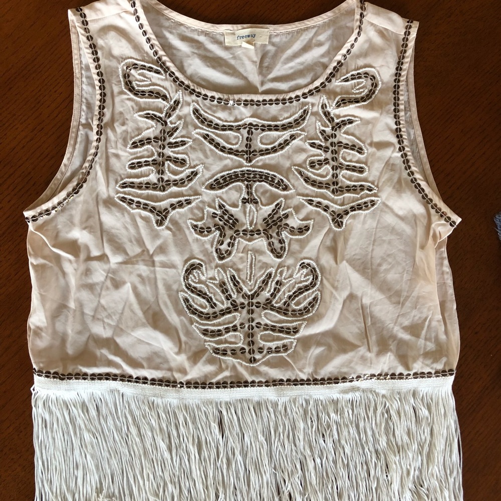 Beaded fringe top—boutique, worn once
